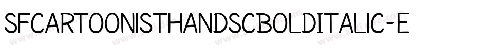 SfCartoonistHandScBoldItalic-e2zB字体转换