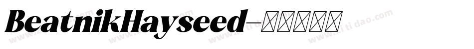 BeatnikHayseed字体转换