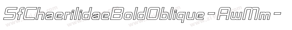 SfChaerilidaeBoldOblique-AwMm字体转换