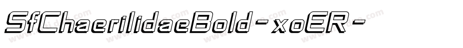 SfChaerilidaeBold-xoER字体转换 SfChaerilidaeBold-xoER字体转换