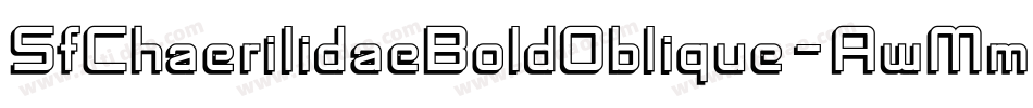 SfChaerilidaeBoldOblique-AwMm字体转换