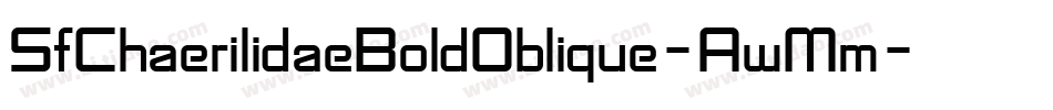 SfChaerilidaeBoldOblique-AwMm字体转换