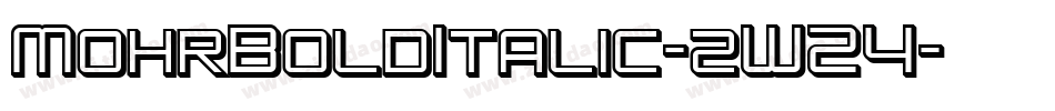 MohrBoldItalic-zW24字体转换