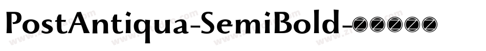 PostAntiqua-SemiBold字体转换