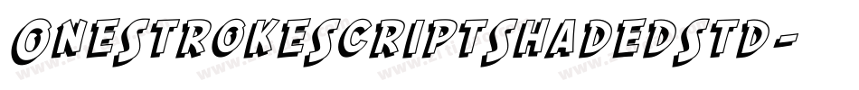 OneStrokeScriptShadedStd字体转换