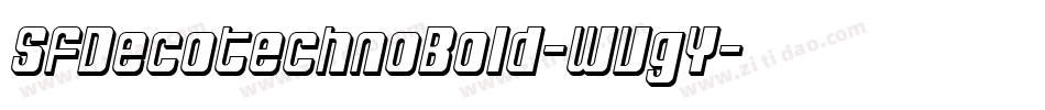 SfDecotechnoBold-WVgY字体转换