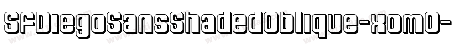 SfDiegoSansShadedOblique-xomO字体转换