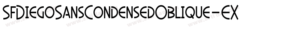 SfDiegoSansCondensedOblique-EXn9字体转换