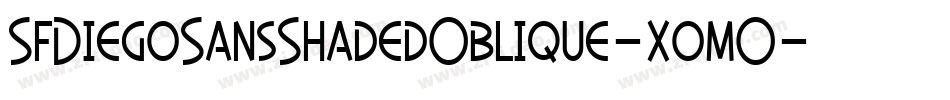 SfDiegoSansShadedOblique-xomO字体转换