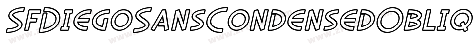 SfDiegoSansCondensedOblique-EXn9字体转换