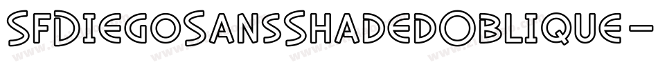 SfDiegoSansShadedOblique-xomO字体转换