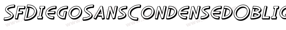 SfDiegoSansCondensedOblique-EXn9字体转换