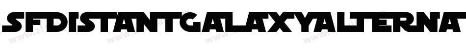SfDistantGalaxyAlternateItalic-3RDM字体转换