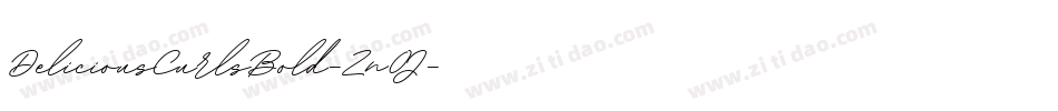 DeliciousCurlsBold-Zn0J字体转换