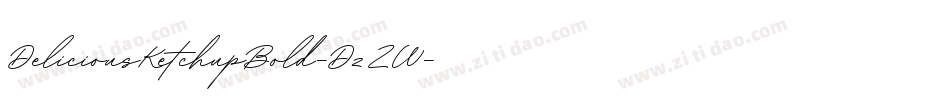DeliciousKetchupBold-DzZW字体转换