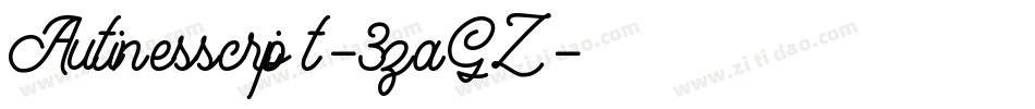 Autinesscript-3zaGZ字体转换