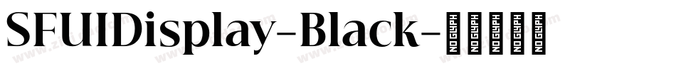 SFUIDisplay-Black字体转换