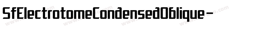SfElectrotomeCondensedOblique-5aqv字体转换
