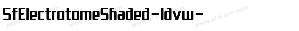 SfElectrotomeShaded-ldvw字体转换