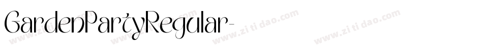 GardenPartyRegular字体转换