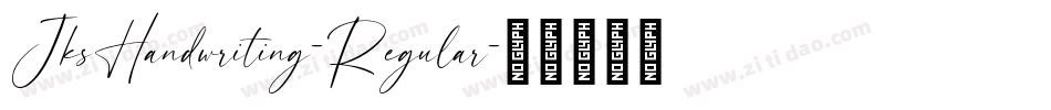 JksHandwriting-Regular字体转换