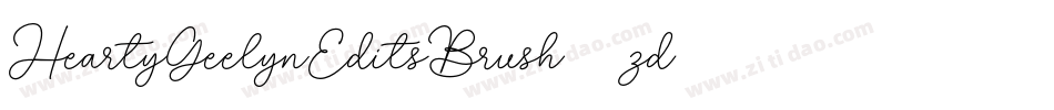 HeartyGeelynEditsBrush-5zd8字体转换
