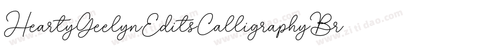 HeartyGeelynEditsCalligraphyBrush2-yxeY字体转换