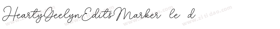 HeartyGeelynEditsMarker-le2d字体转换