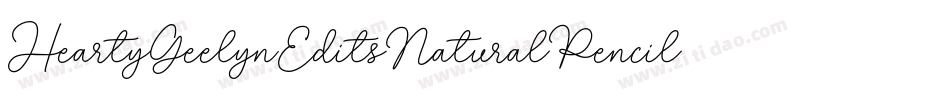 HeartyGeelynEditsNaturalPencil-n5wg字体转换