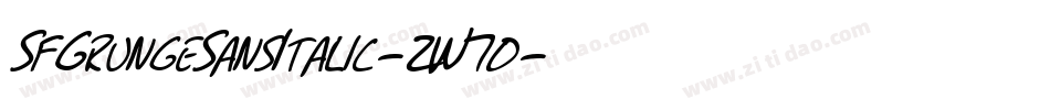 SfGrungeSansItalic-2W7o字体转换 SfGrungeSansItalic-2W7o字体转换