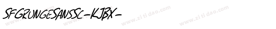 SfGrungeSansSc-KJBX字体转换 SfGrungeSansSc-KJBX字体转换