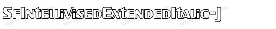 SfIntellivisedExtendedItalic-JWRK字体转换