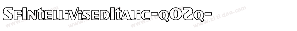 SfIntellivisedItalic-q0Zq字体转换