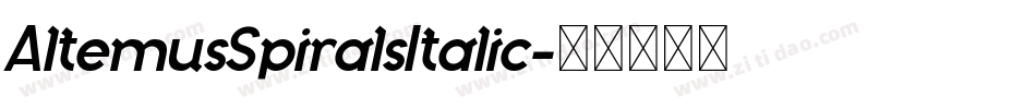 AltemusSpiralsItalic字体转换