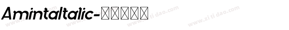AmintaItalic字体转换