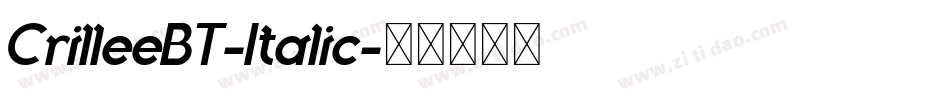 CrilleeBT-Italic字体转换