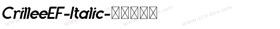 CrilleeEF-Italic字体转换