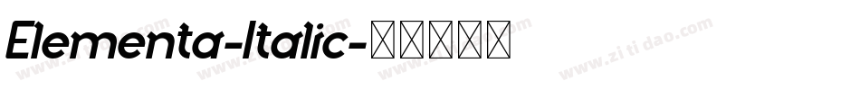 Elementa-Italic字体转换