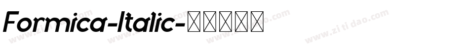 Formica-Italic字体转换