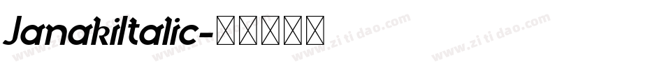 JanakiItalic字体转换 JanakiItalic字体转换
