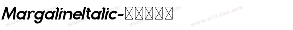 MargalineItalic字体转换