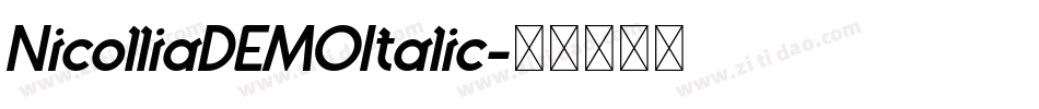 NicolliaDEMOItalic字体转换