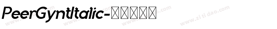 PeerGyntItalic字体转换