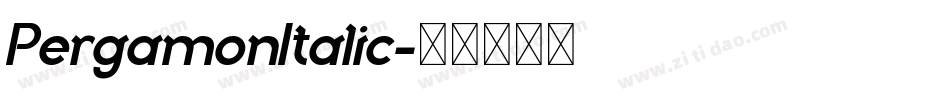 PergamonItalic字体转换