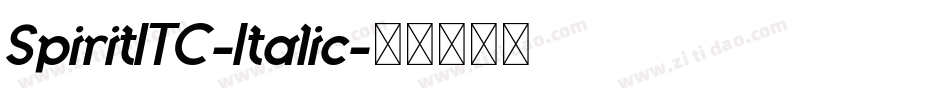 SpiritITC-Italic字体转换