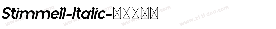 Stimmell-Italic字体转换