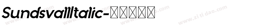 SundsvallItalic字体转换