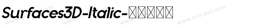 Surfaces3D-Italic字体转换