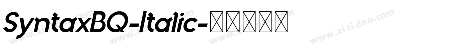 SyntaxBQ-Italic字体转换