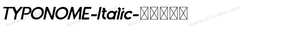 TYPONOME-Italic字体转换 TYPONOME-Italic字体转换